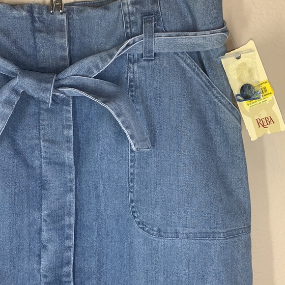 NWT Reba southwestern chambray denim shirt skirt sz 4 - Picture 5 of 11